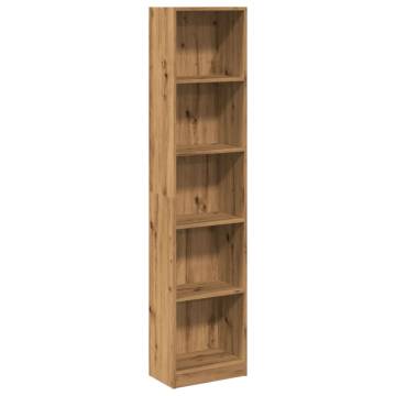 Bookcase Artisian Oak 40x24x176 cm | Durable Engineered Wood