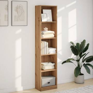 Bookcase Artisian Oak 40x24x176 cm | Durable Engineered Wood