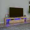 TV Cabinet with LED Lights Sonoma Oak 200x36.5x40 cm Colour sonoma oak Quantity in Package 1 Width 200 cm 