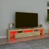 Stylish TV Cabinet with LED Lights - Sonoma Oak 200x36.5x40 cm