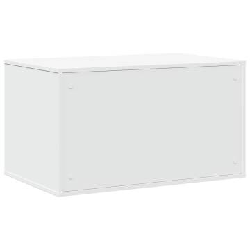 White Cat Litter Box Enclosure | 80x50x45 cm | Hipo Market