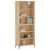 Stylish Highboard in Sonoma Oak - 69.5x32.5x180 cm