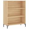 Stylish Highboard in Sonoma Oak - 69.5x32.5x180 cm