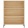 Stylish Highboard in Sonoma Oak - 69.5x32.5x180 cm