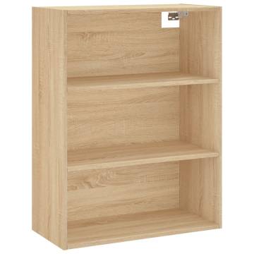 Stylish Highboard in Sonoma Oak - 69.5x32.5x180 cm