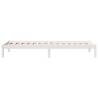 Extra Long White Bed Frame 80x210 cm - Solid Pine Wood