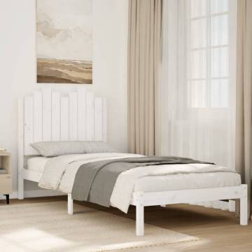 Extra Long White Bed Frame - Solid Wood 100x210 cm