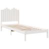 Extra Long White Bed Frame - Solid Wood 100x210 cm