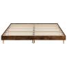 Smoked Oak Bed Frame 160x200 cm - Engineered Wood | Hipo Market