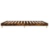 Smoked Oak Bed Frame 160x200 cm - Engineered Wood | Hipo Market