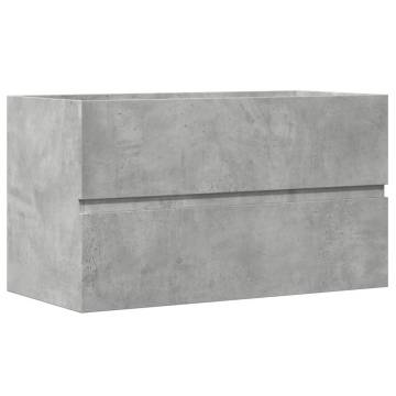 Concrete Grey Bathroom Hanging Cabinet - Stylish Storage Solution