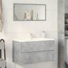 Concrete Grey Bathroom Hanging Cabinet - Stylish Storage Solution