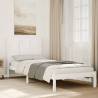  Extra Long Bed Frame without Mattress White 100x210 cm Solid Wood Colour white Size 100 x 210 cm 