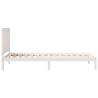 Extra Long White Bed Frame 100x210 cm – Solid Wood Construction