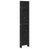 Elegant 6-Panel Black Room Divider - Solid Paulownia Wood