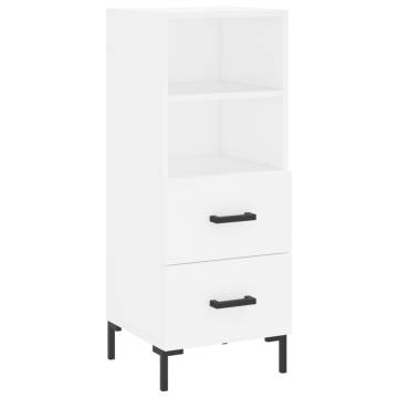 Elegant Highboard White - 34.5x34x180 cm Engineered Wood