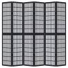 Elegant 6-Panel Black Solid Wood Room Divider | HipoMarket