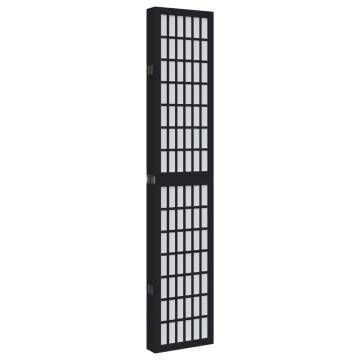 Elegant 6-Panel Black Solid Wood Room Divider | HipoMarket