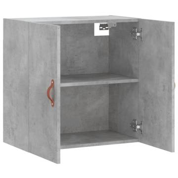 Concrete Grey Wall Cabinet | 60x31x60 cm | Stylish Storage