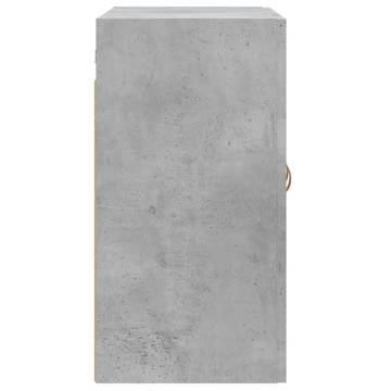 Concrete Grey Wall Cabinet | 60x31x60 cm | Stylish Storage