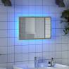 Bathroom Mirror with LED Light - Concrete Grey 60x8.5x38 cm