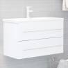  Sink Cabinet with Built-in Basin White Engineered Wood Colour white Size 80 x 38.5 x 48 cm Quantity in Package 1 Model without faucet 