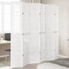  Room Divider 6 Panels White Solid Wood Paulownia Size 40 x 220 cm Number of 6 