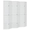 Elegant 6-Panel White Solid Wood Room Divider - HipoMarket