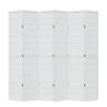 Elegant 6-Panel White Solid Wood Room Divider - HipoMarket