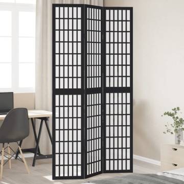 Elegant 3 Panel Room Divider - Solid Wood Paulownia - Hipomarket