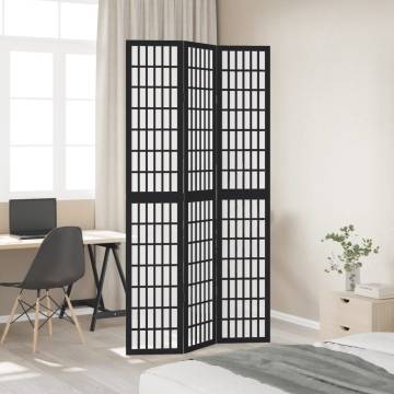 Elegant 3 Panel Room Divider - Solid Wood Paulownia - Hipomarket