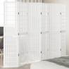  Room Divider 6 Panels White Solid Wood Paulownia Size 40 x 180 cm Number of 6 