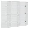 Elegant 6-Panel White Solid Wood Room Divider - Hipomarket