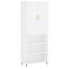 Stylish Highboard White 69.5x34x180 cm | Hipo Market