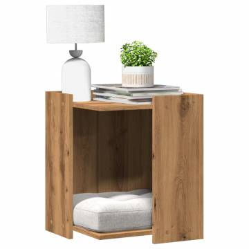 Stylish Cat Litter Box Enclosure - Artisan Oak | Hipomarket UK