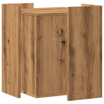 Stylish Cat Litter Box Enclosure - Artisan Oak | Hipomarket UK