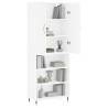 Stylish Highboard White 69.5x34x180 cm | Hipo Market