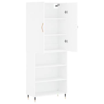 Stylish Highboard White 69.5x34x180 cm | Hipo Market