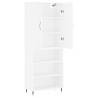 Stylish Highboard White 69.5x34x180 cm | Hipo Market