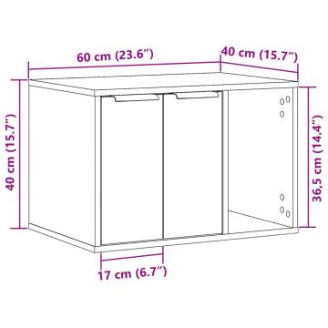 Cat Litter Box Enclosure - Durable Old Wood Design | Hipo Market