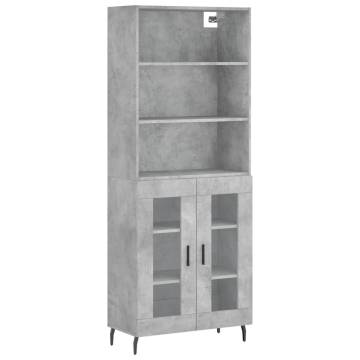 Elegant Highboard Concrete Grey - Stylish Storage Solution