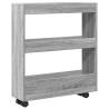 Narrow Storage Trolley 3 Tier Grey Sonoma - Hipomarket UK