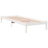 Extra Long White Bed Frame 90x210 cm - Solid Pine | Hipo Market