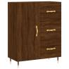 Stylish Highboard Brown Oak | 69.5x34x180 cm Engineered Wood