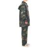 Mens Camo Print 2-Piece Rain Suit with Hood - Lightweight & Durable