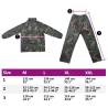 Mens Camo Print 2-Piece Rain Suit with Hood - Lightweight & Durable