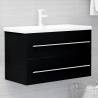  Sink Cabinet with Built-in Basin Black Engineered Wood Colour black Size 80 x 38.5 x 48 cm Quantity in Package 1 Model without faucet 