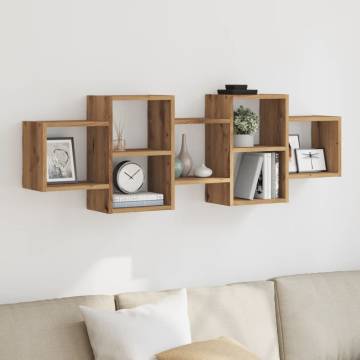 Wall Shelf Artisian Oak 129x18x42 cm - Durable & Stylish