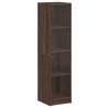 Elegant Highboard with Glass Doors - Brown Oak 35x37x142 cm