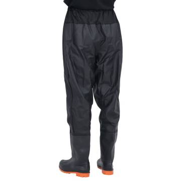 Durable Waist Waders with Boots Black Size 45 - HipoMarket